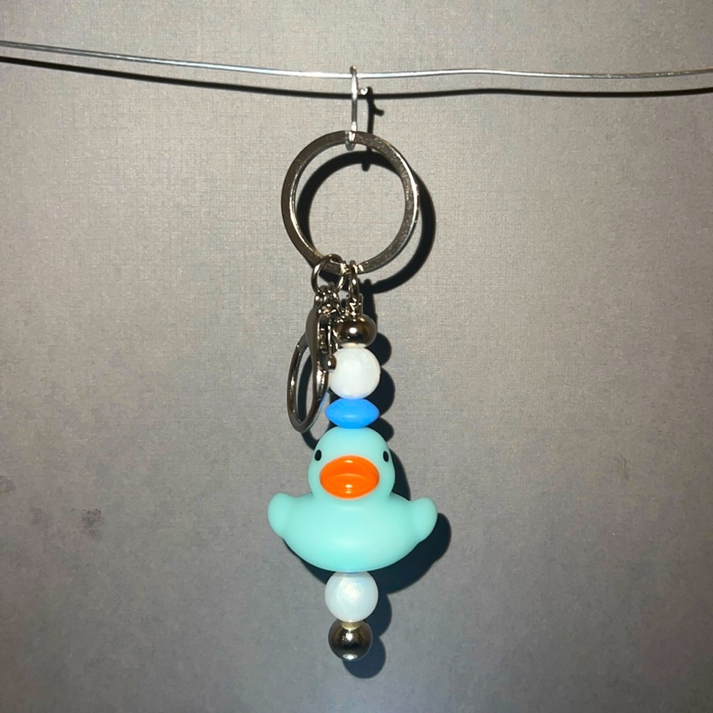 Handmade Rubber Duck Keychain
